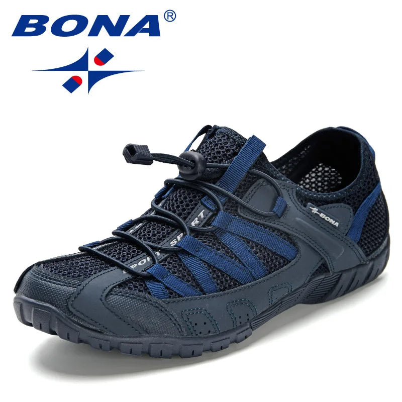 BONA sommarsneakers, skor för män, fritidsskor, moderiktiga herrskor, bekväma fritidsskor för vuxna