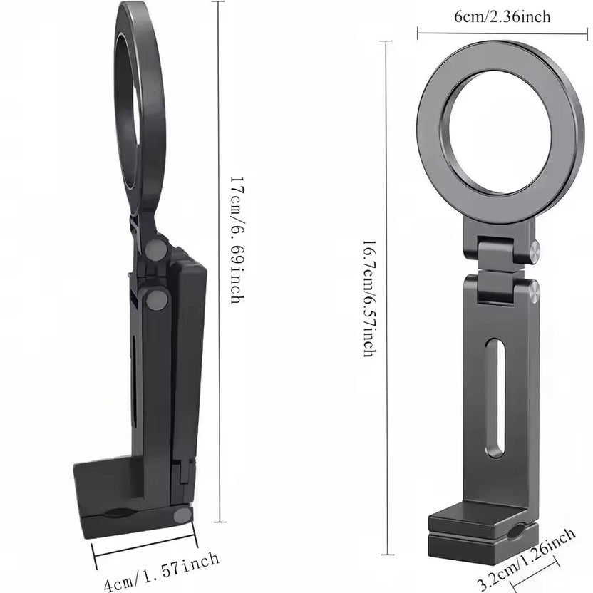 Magnetyczny uchwyt na telefon z obrotem 360° do stolika samolotowego i na biurko