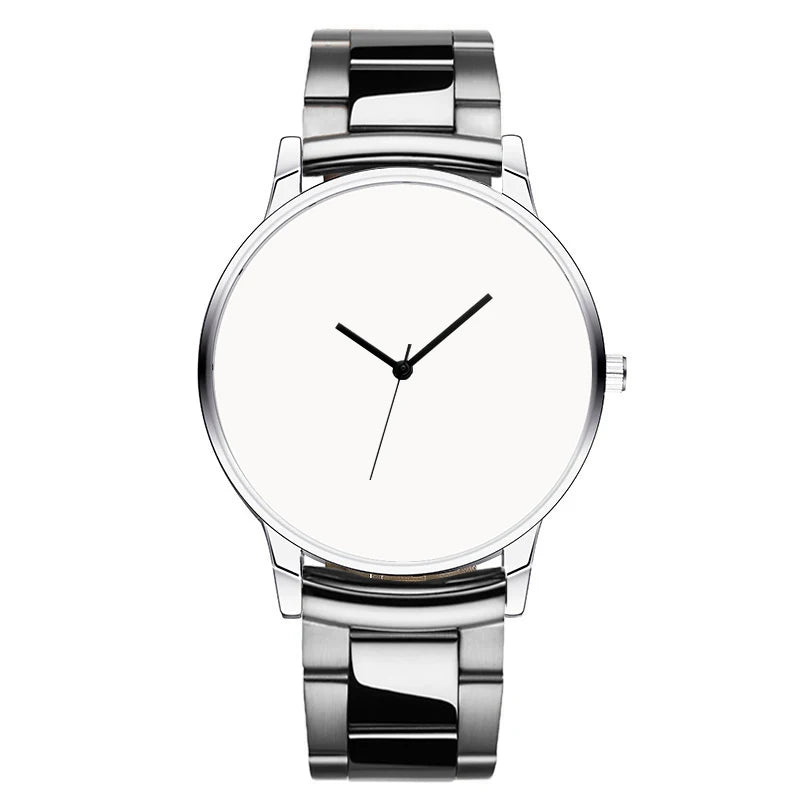 Personal Mark Black Tone Stainless Steel Classic Men's Wristwatch Customized Family Photo Picture Watch Gift Relogio