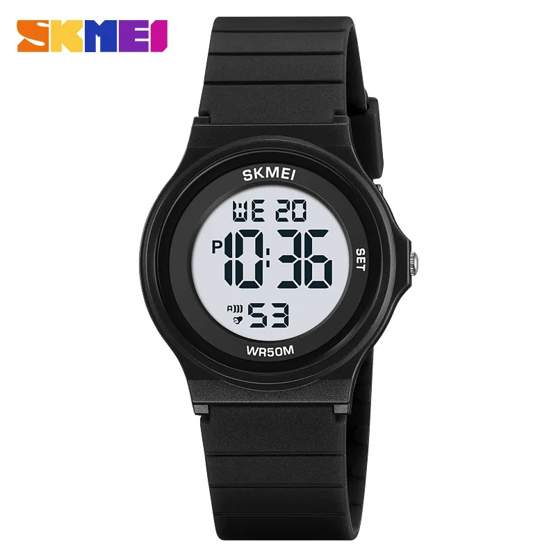 Reloj digital para niños SKMEI 2303 resistente al agua con caja de plástico a prueba de golpes