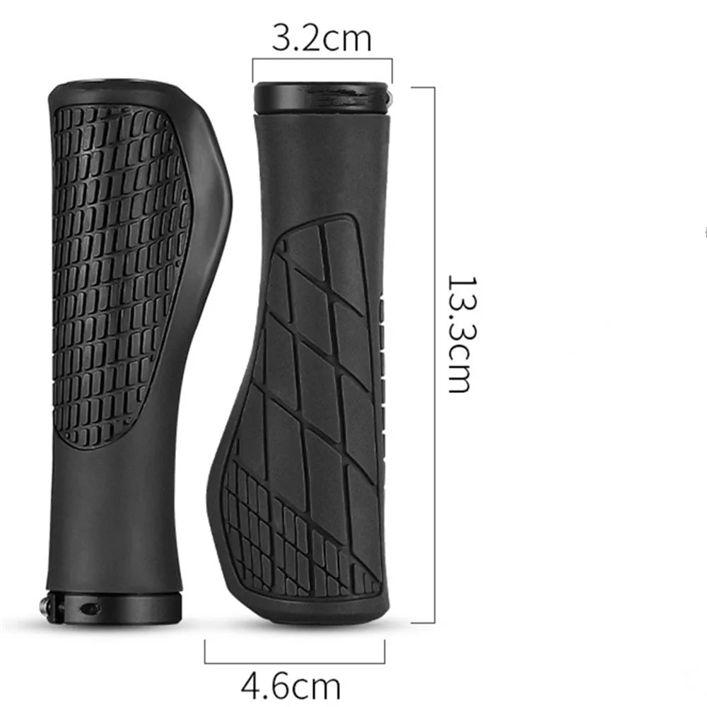 1Pair Mountain Bike Handlebar Grips Anti-skid Comfortable Lockable Bicycle Grips Soft Rubber MTB Bike Grips Cycling Bike Parts