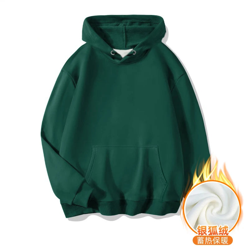 LEGIBLE Damska bluza z kapturem jesienno-zimowa oversize, ocieplana, luźna bluza z polarem