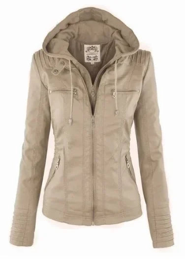 Faux Leather Jacket Women 2026 Basic Jacket Coat Female Winter Motorcycle Jacket PU Leather Zipper Hoodies Outerwear Chaqueta