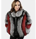 Women's Real Fox Fur Jacket, Warm and Fashionable in Winter
