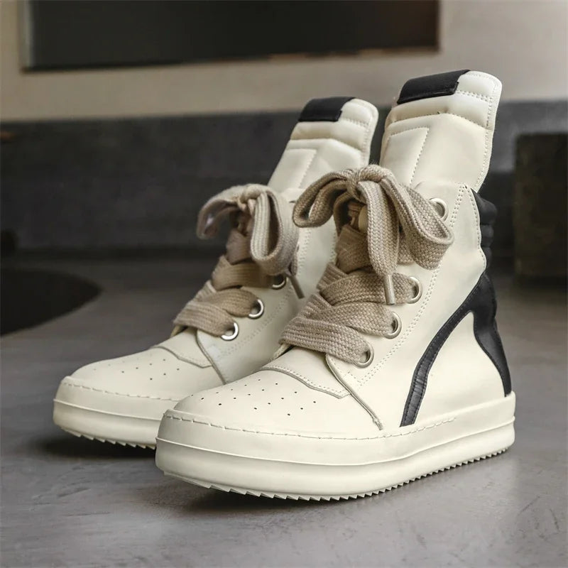 AB Men's Street Style Winter Ankle Boots with Height Increase