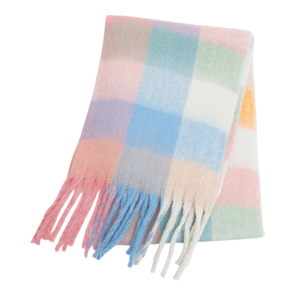 2026 Winter Thick Warm Scarf Women Cashmere Shawl and Wraps Pashmina Neckerchief Bufanda Female Rainbow Hairy Tessel Echarpe New
