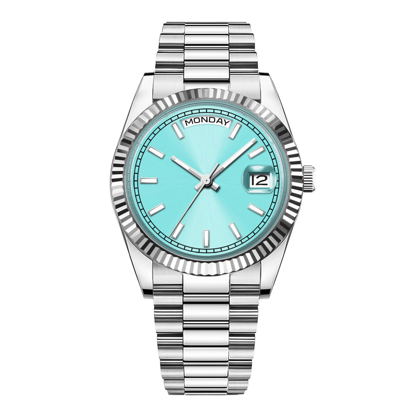 Męski zegarek mechaniczny 36/39 mm z nowym czarnym cyferblatem, luksusowy, mechanizm NH36/St1644, szkło szafirowe, wodoszczelność 10 BAR