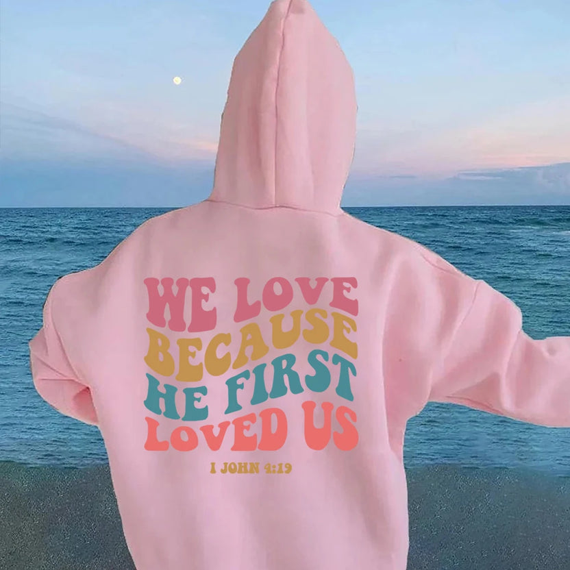 Estetyczna damska bluza chrześcijańska, religijna bluza z kapturem, bluza w stylu retro z cytatem z Biblii, sweter z motywem miłości Jezusa, modna bluza z wyznaniem wiary