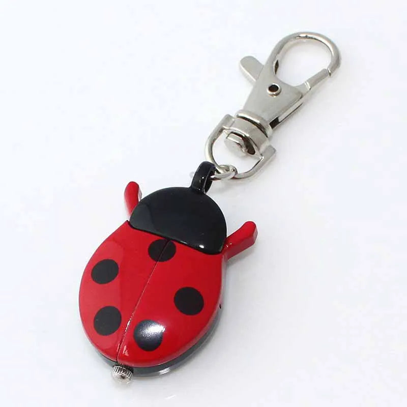Pop Stainless Steel Quartz Pocket Watch Cute Key Ring Chain New Gift New Ladybug Birthday Party Gifts