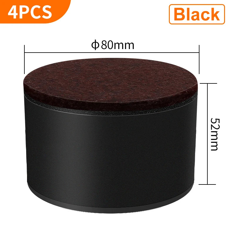 Bed Furniture Square Risers Solid Steel Bed Furniture Post Lifts Protect Floors Anti Scratch Wood and Carpet Surface Heavy Duty