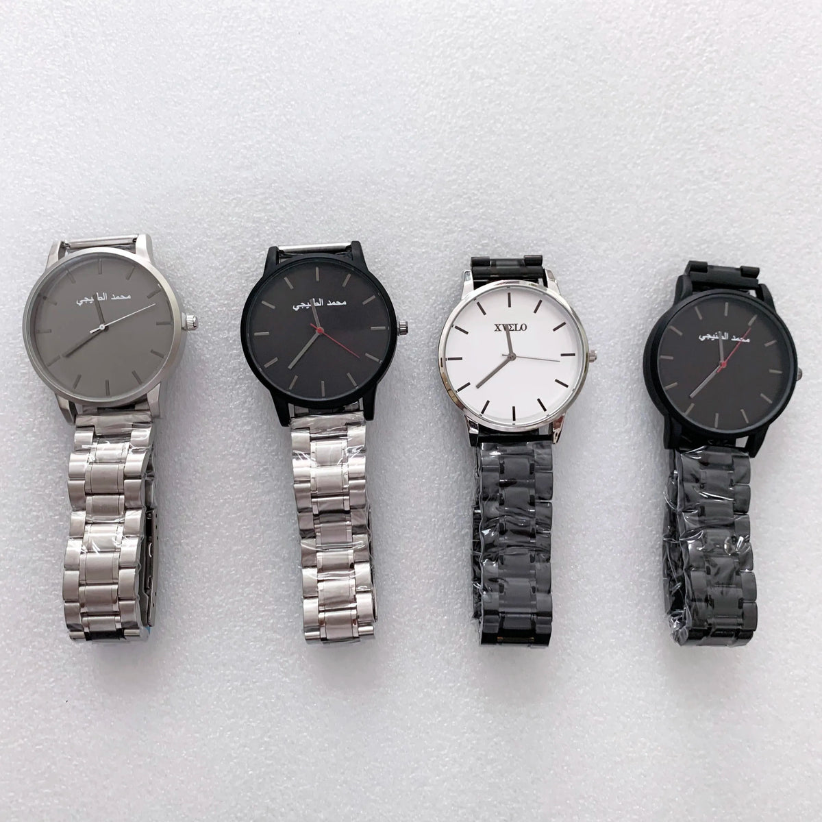 Personal Mark Black Tone Stainless Steel Classic Men's Wristwatch Customized Family Photo Picture Watch Gift Relogio
