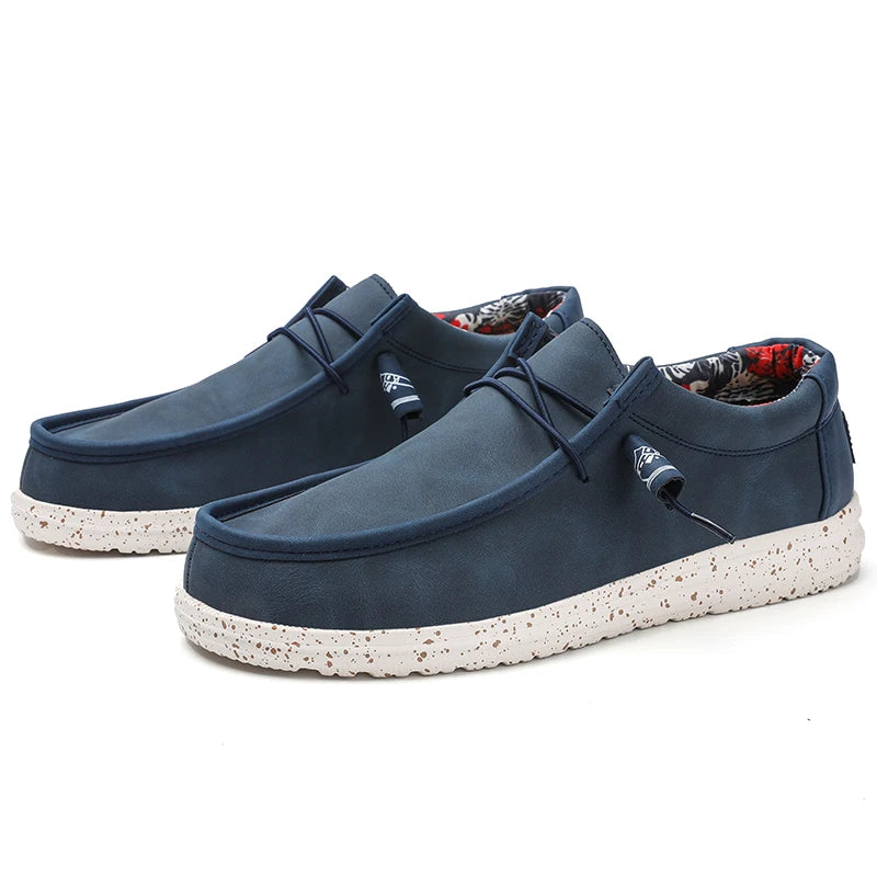 Spring Autumn Men Light Leather Casual Shoes 2023 Chaussures en Cuir Slip-On Flat Plus Big Size 48 49 50 51