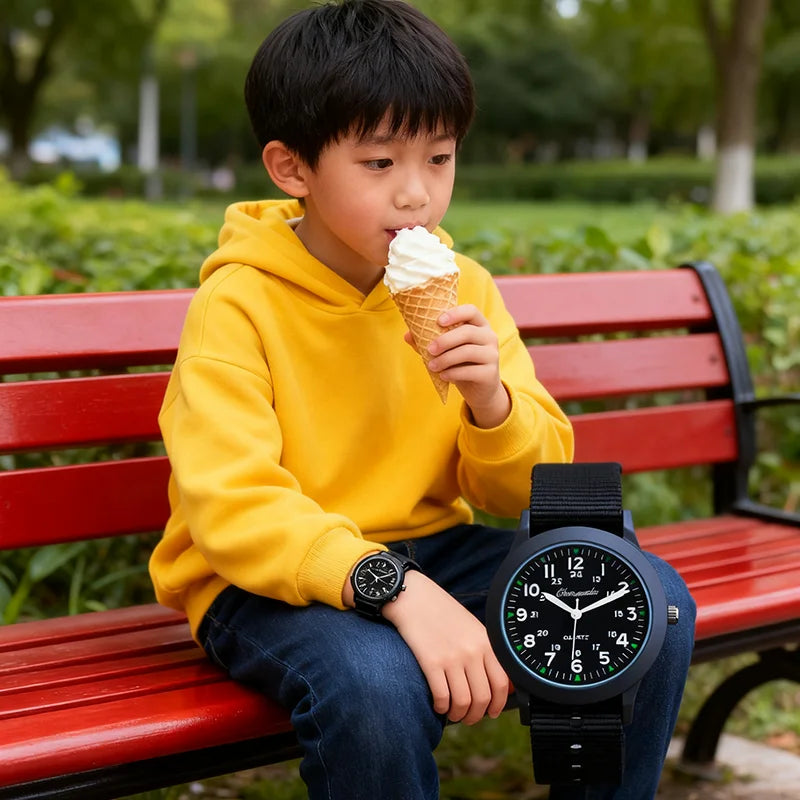 Relojes de marca famosa Chaoyada 2026 de alta calidad, a la moda,  para niños, niñas, estudiantes, hombres, de lona, transpirables y resistentes al sudor, 24 horas.