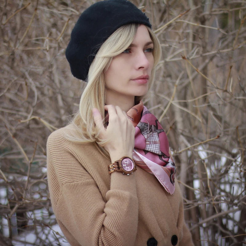 BOBO BIRD Women Watches Luxury Chronograph Watch With Auto Date Versatile Ladies Wooden Timepieces Custom Couple Quartz Watch