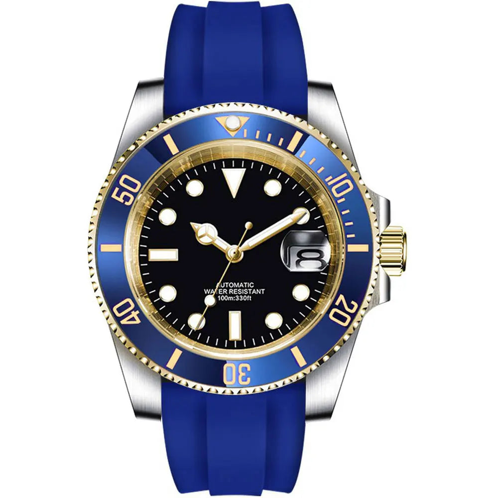Custom Logo Luxury Sapphire Crystal NH35 Miyota Automatic Mechanical Watch Rose Men's Watch 10Bar Swimming Date Male Clock