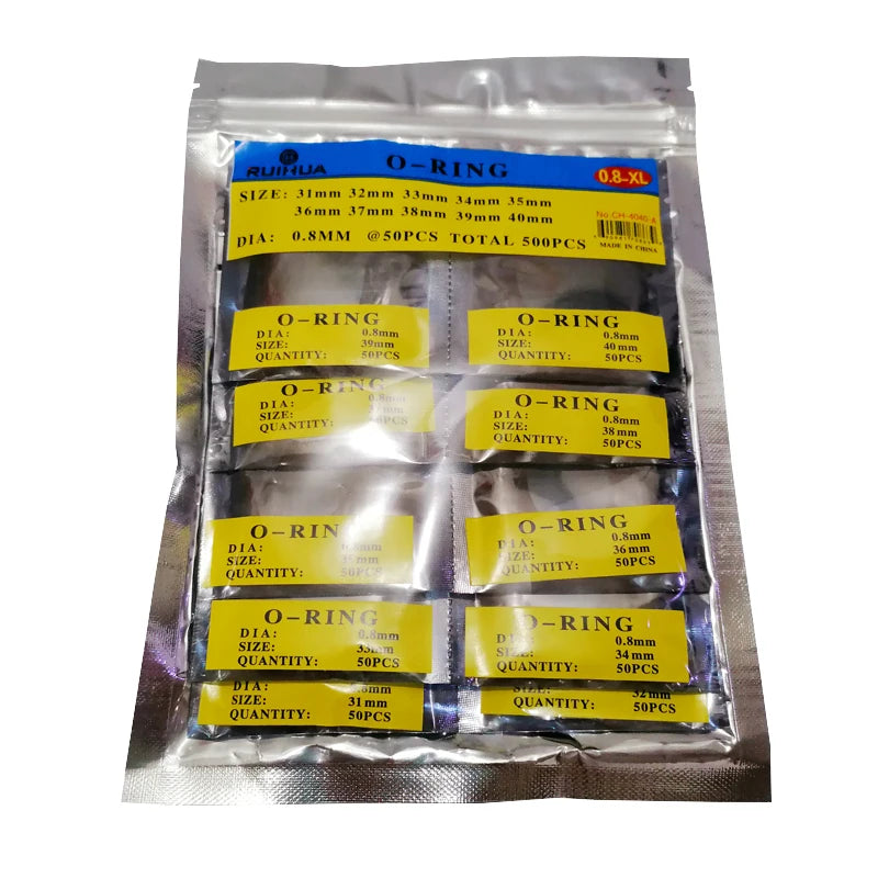 Junta tórica de goma de 0,5 mm, 0,6 mm, 0,7 mm, 0,8 mm, 0,9 mm, repuesto de sello de estanqueidad para tapa trasera de reloj