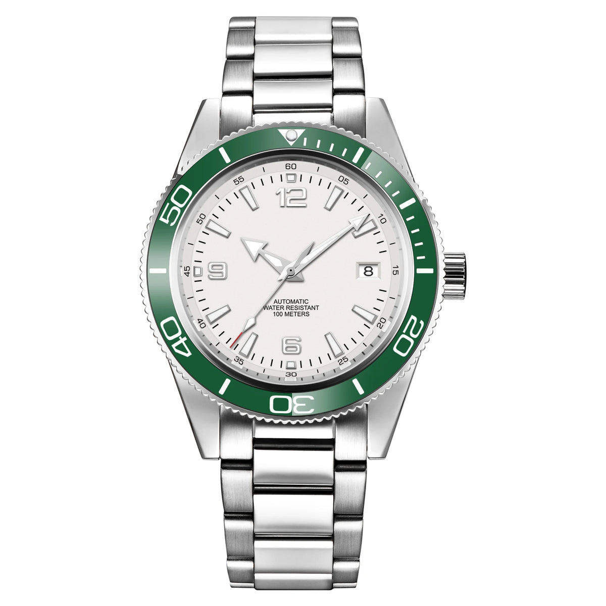Gustom Logo Automatic Mechanical Men Watch 41mm NH35 Movement Sapphire Steel Strap Watch Waterproof Luminous 90 Ring Corgeut