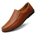 Genuine Leather Men Casual Shoes Luxury Brand 2023 Mens Loafers Moccasins Breathable Slip on Black Driving Shoes Plus Size 37-47