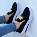 Zapatillas planas de lona con plataforma, sin cordones y con cremallera para mujer