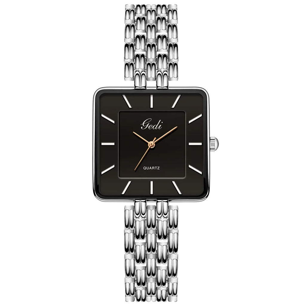 Ultra-Thin Waterproof Square Couple Watches Stainless Steel