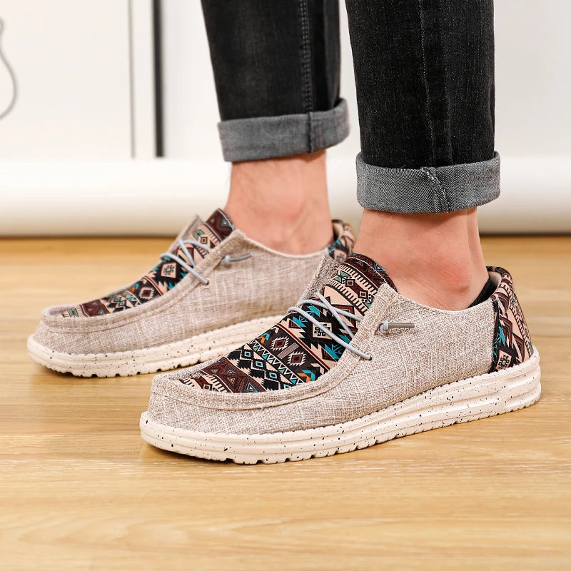 Zapatos casuales de lona cómodos para hombre, mocasines, calzado de verano, estilo urbano popular, tallas grandes hasta la 48