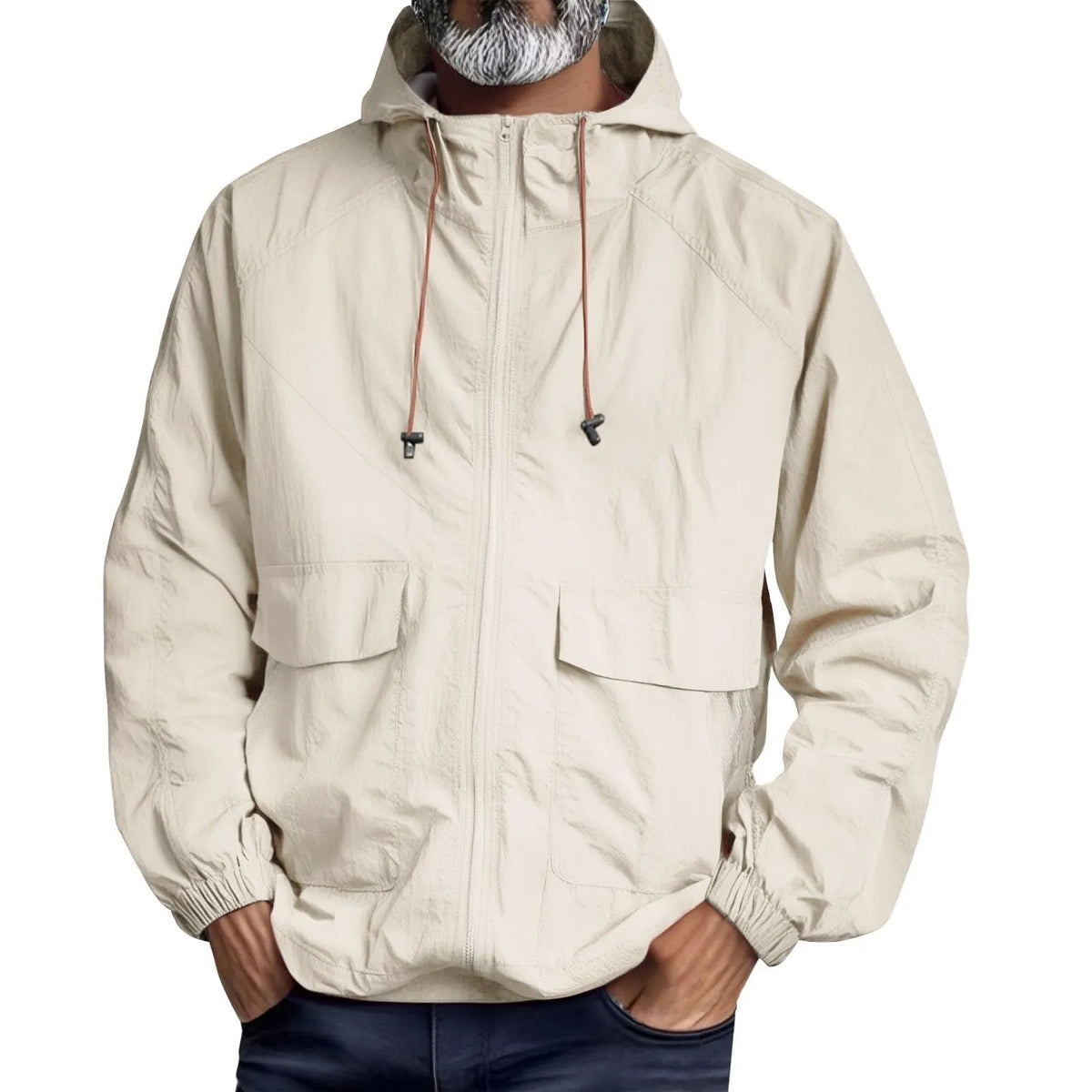 Lightweight Unisex Waterproof Windbreaker Jacket with Hood UPF 50+