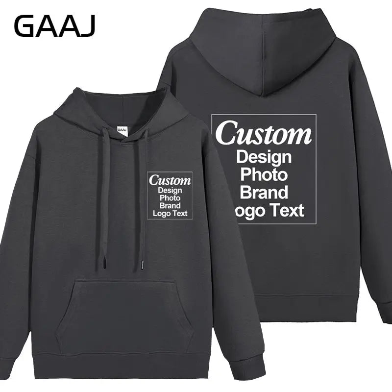 High Quality Custom Hoodie Cotton Sweatshirt Print Embroidery Brand Logo Text Photo Design Men Women Famliy Team Clothing 300g