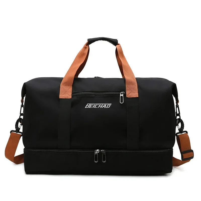 Bolso de viaje y gimnasio de gran capacidad en tela Oxford con correa para el hombro