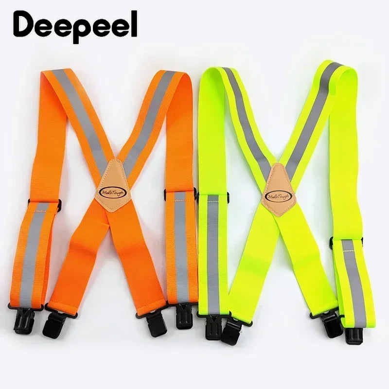 1Pc 5*120cm Men's Adult X-Type 4 Clips High Elastic Suspender Adjustable Heavy Duty Braces  Belt Suspenders Male Jockstrap