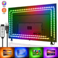 RGB LED Strip Lights TV Background 3 Keys Button Control Flexible Adhesive Tape Suitable for Game Room Halloween Christmas Decor