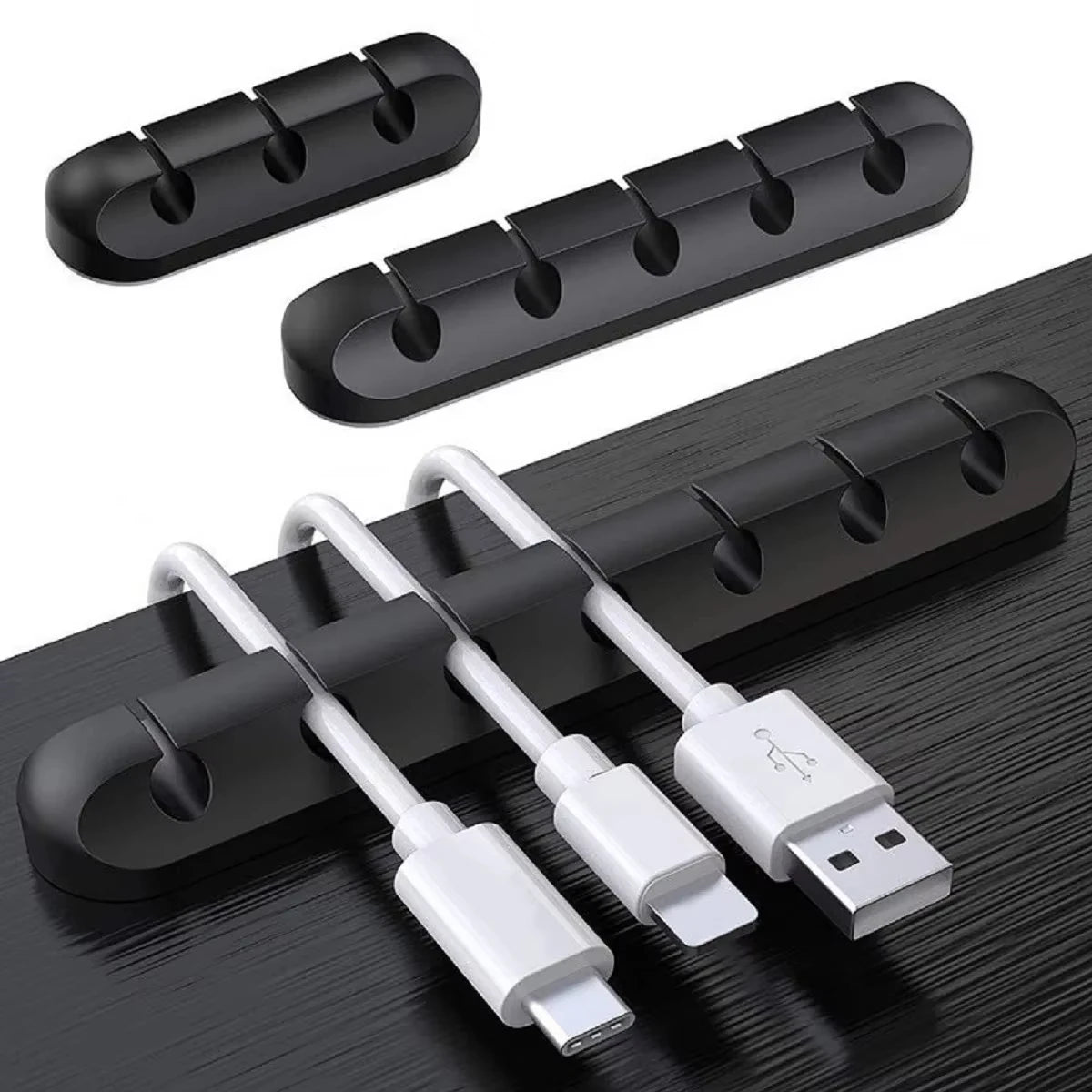 NNBILI Silicone Cable Wire Organizer with 1-7 Holes