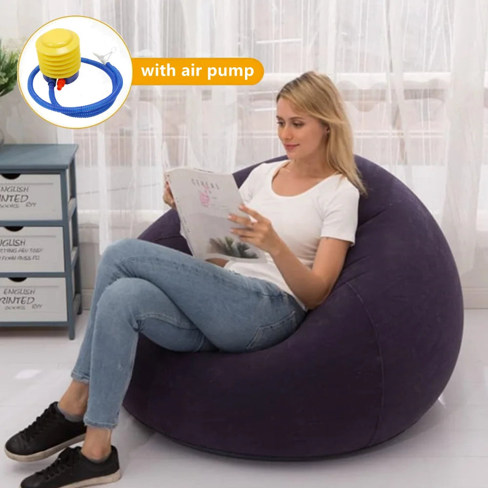 Großer aufblasbarer Loungesessel aus PVC, Sitzsack-Sofa, Pouf, Liegesessel, Tatami, Wohnzimmerbedarf, Outdoor-Camping