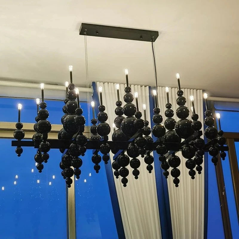 Candelabro de techo moderno de hierro nórdico con bombillas LED G4