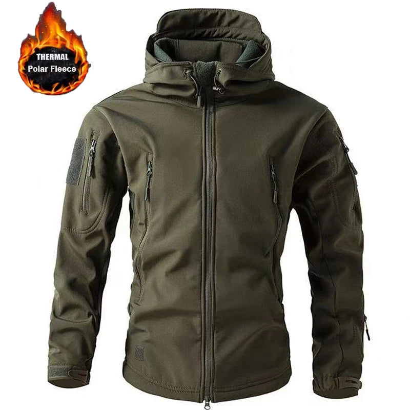 Chaqueta polar softshell para hombre, impermeable, cortavientos y térmica, tallas M-5XL