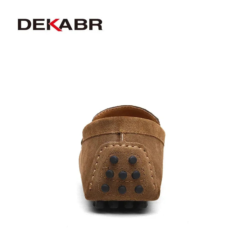 DEKABR Large Size 49 Men Loafers Soft Moccasins Spring Autumn Genuine Leather Shoes Men Warm Flats Driving Shoes