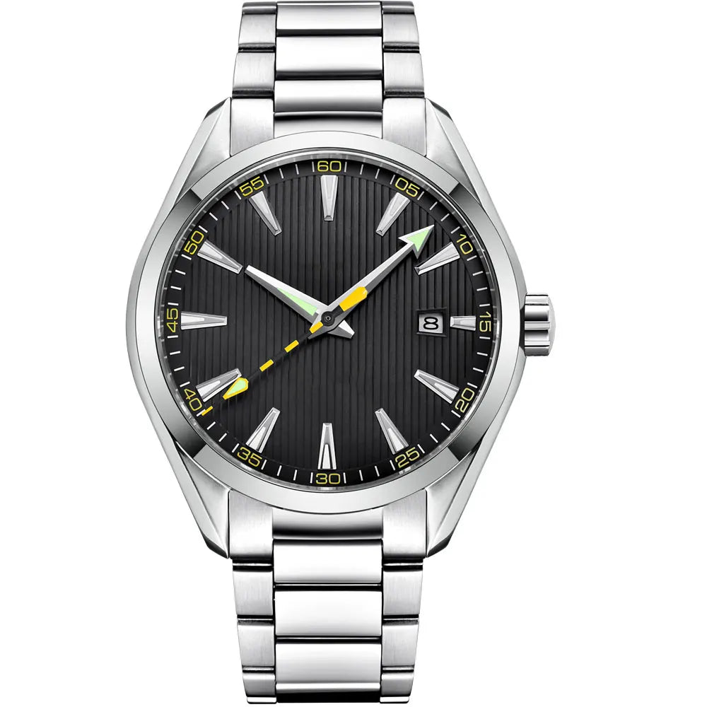 Luxury NH35 Movt Custom Logo 41mm Man Sport Automatic Relogio Masculino Mechanical Wristwatch Sapphire Steel Band Men's Watch