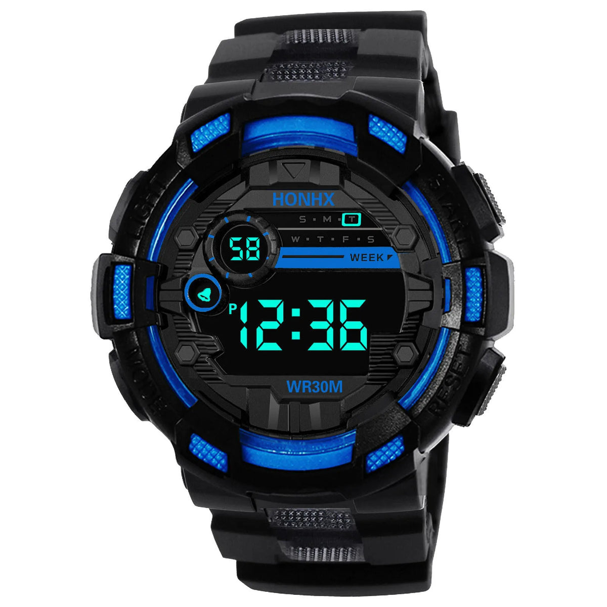 Reloj digital para niños, resistente al agua, reloj electrónico multifuncional con luz para niños, reloj deportivo de pulsera para niños