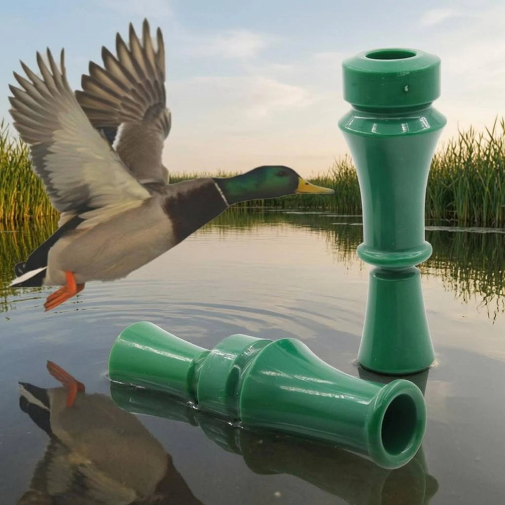 Waterfowl Call Whistle Realistic Sound Green Tapered Body Game Call ABS Hunting Whistle for Outdoor Activities