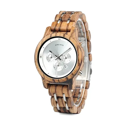 Women's Watch BOBO BIRD Ladies Watches Wood Metal Chronograph Wristwatch Customize Logo Christmas Gift Box Relogio Dropshipping