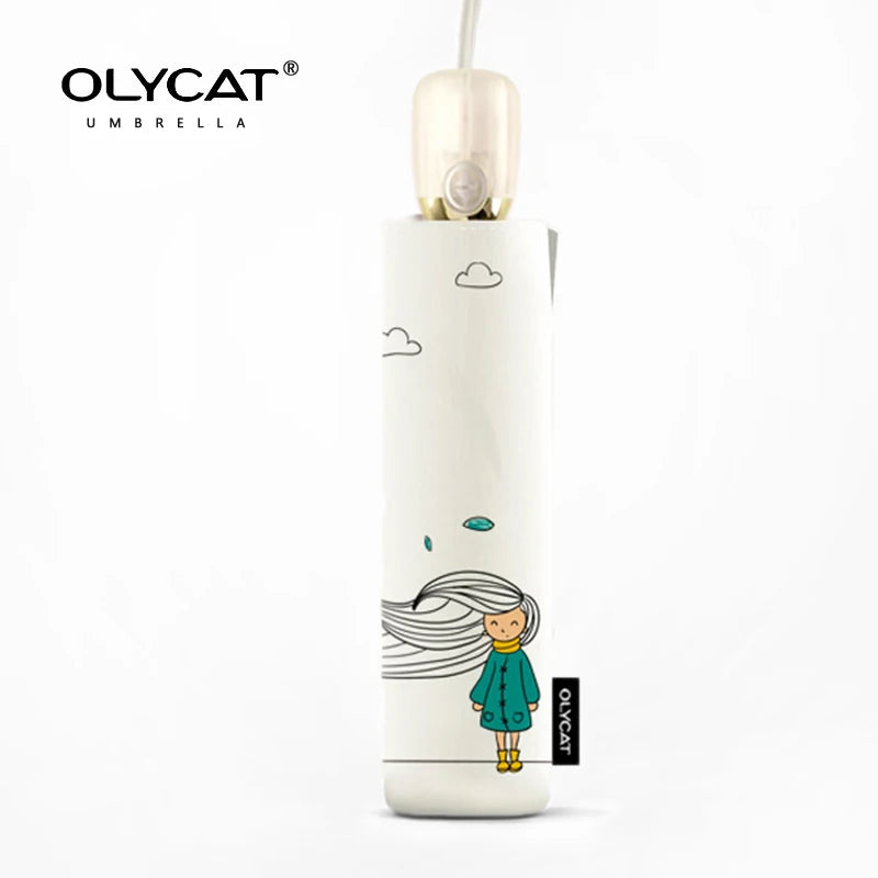 OLYCAT Automatic UV Umbrella Rain Waterproof, 8K Windproof Sun Umbrellas UV Protection, Folding Parasol Umbrella Woman