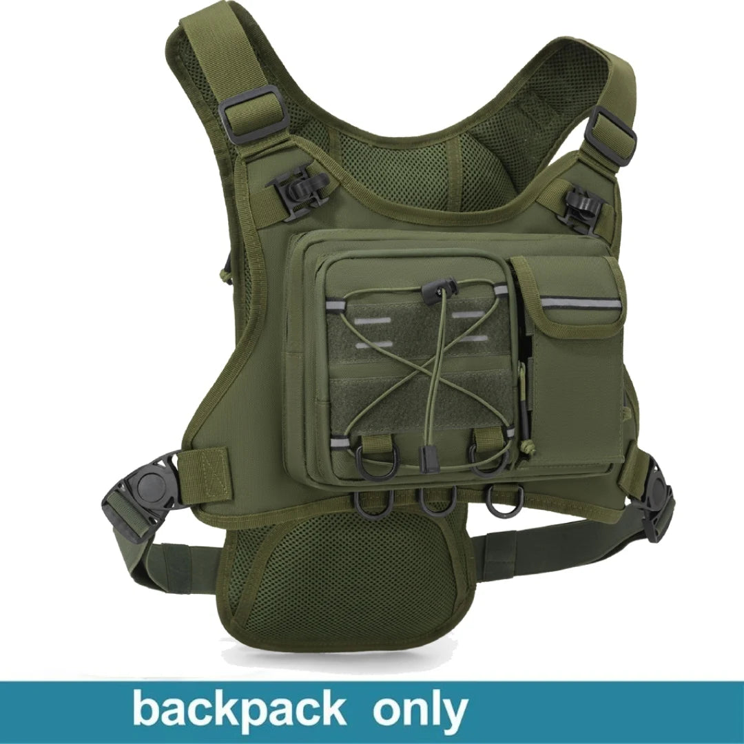 Multi-Functional Tactical Chest Pack Hydration Backpack for Men
