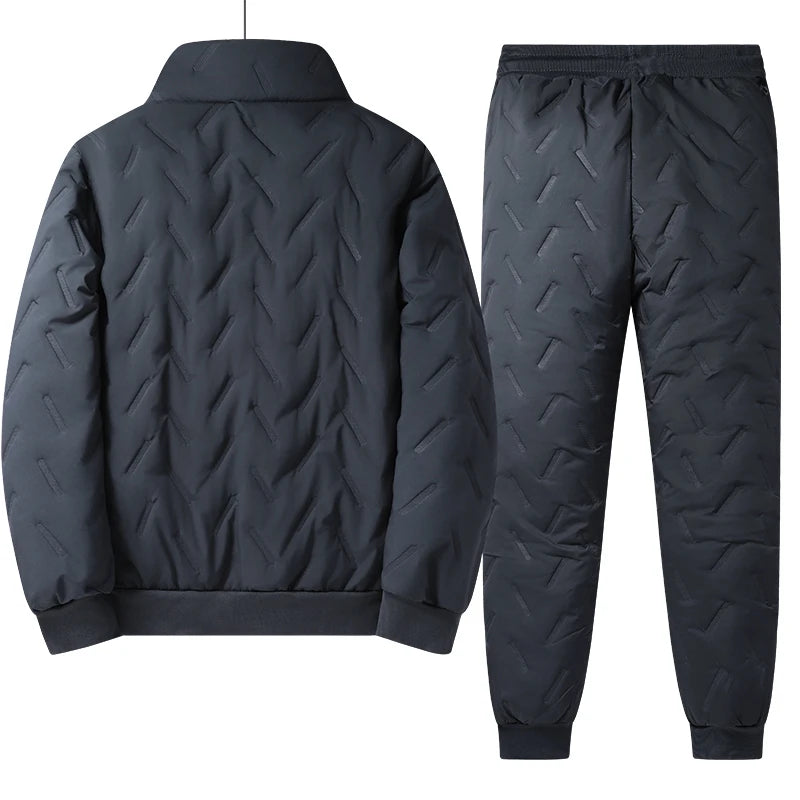 Autumn Winter Lamb Woolen Tracksuit Men