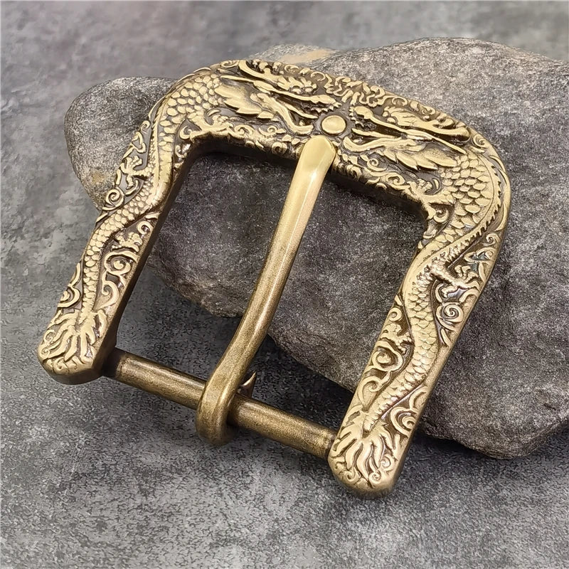 Heavy Solid Brass Men's Belt Buckle 40mm Vintage Style