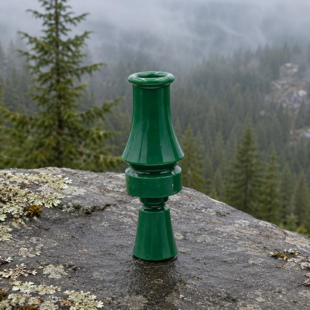 Waterfowl Call Whistle Realistic Sound Green Tapered Body Game Call ABS Hunting Whistle for Outdoor Activities