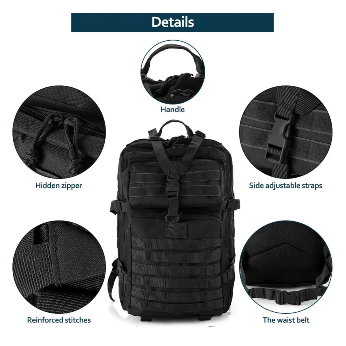25l/50l Sturdy Nylon Waterproof Tactical Sports Trekking Fishing Hunting Camping Hiking Bag Backpack Outdoor Rucksacks