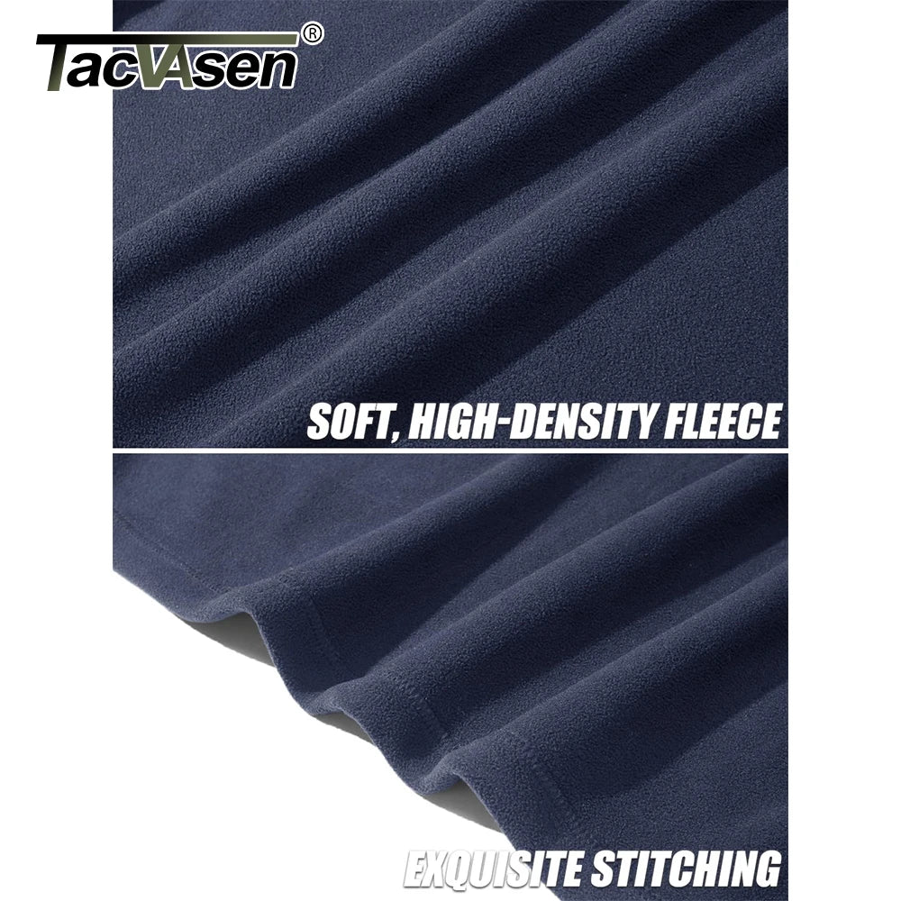TACVASEN Men's Thermal Fleece Jacket Stand Collar Full Zip Windbreaker