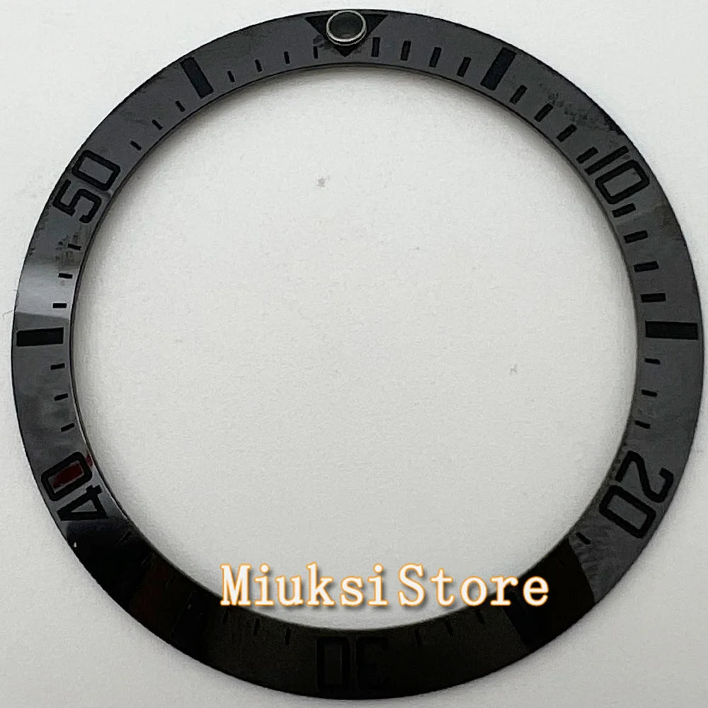 Inserto de bisel de cerámica negro, azul, blanco y verde de 38 mm para reloj automático para hombre Submariner de 40 mm