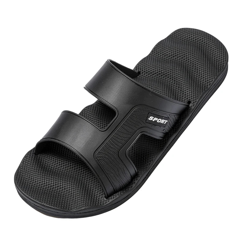 Men Slippers New Casual Stripes Sandals Summer Fashion Men Classic Flip Flops Hot Soft Beach Shoes Male Outddor Shoes Size 37-49