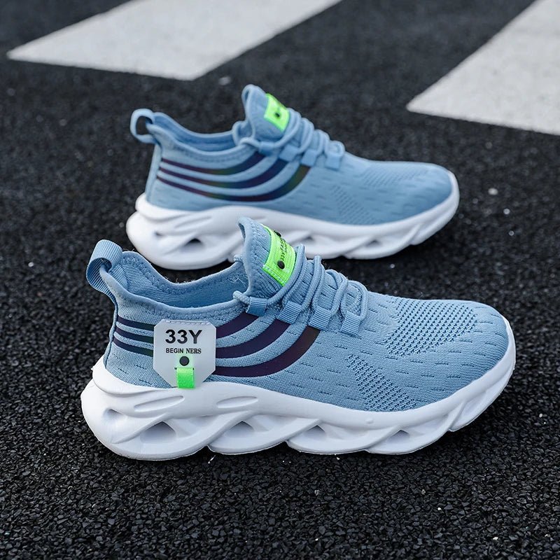 Casual Men Mesh Comfort Breathable Sneakers Jogging Soft Sole Anti Slip Versatile Tennis Vulcanized Shoes Tenis Masculino 2024