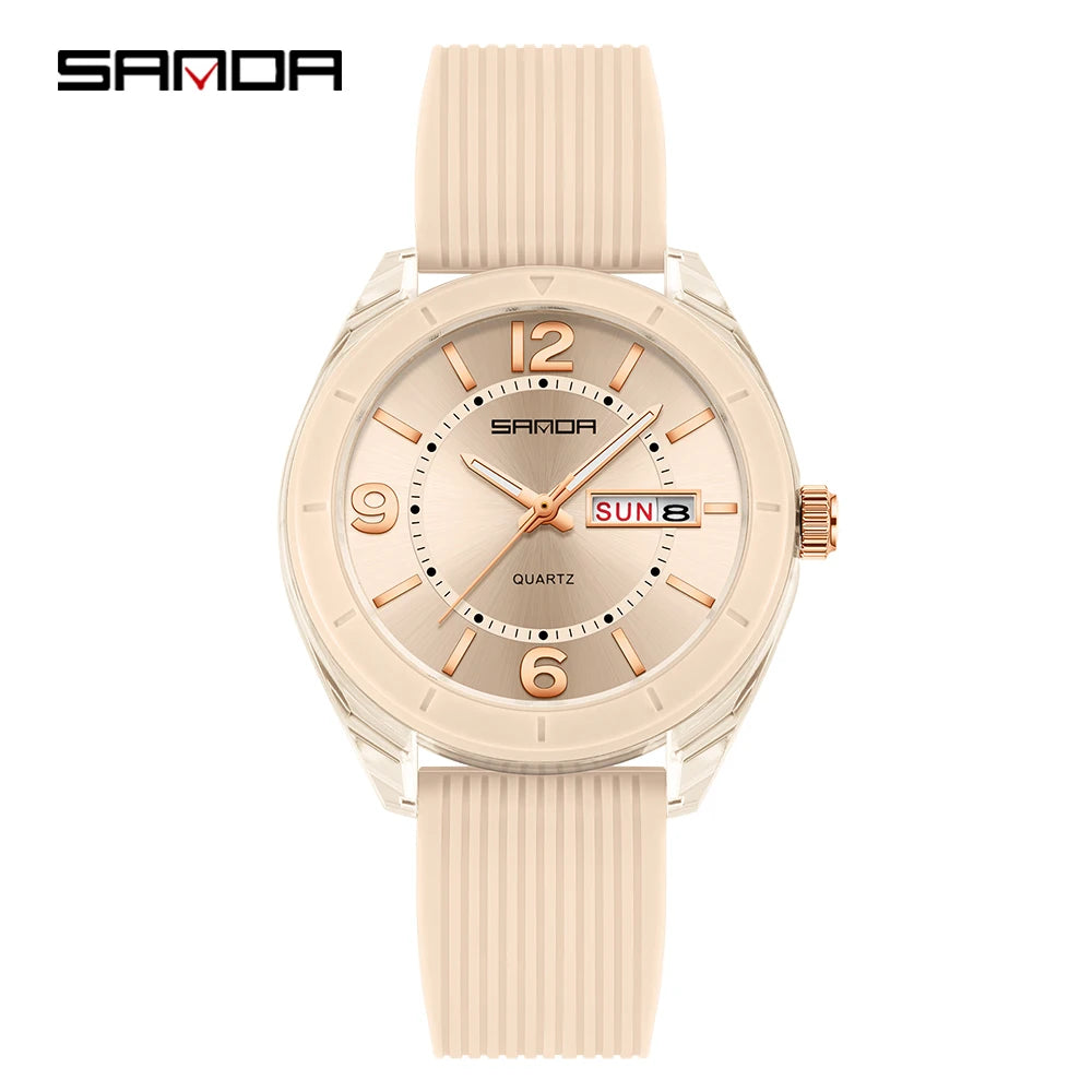 Reloj deportivo de cuarzo SANDA 6287 con luz nocturna y resistente al agua